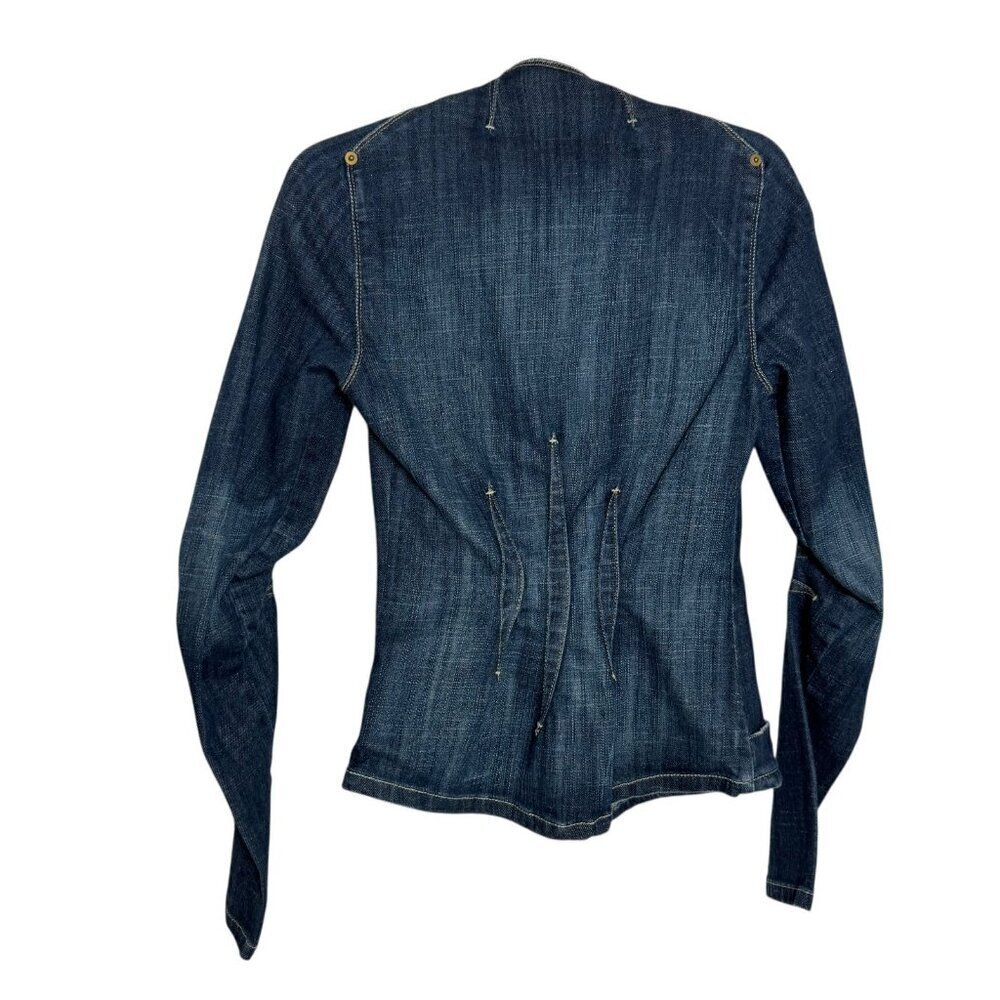 Frankie B. Jeans Denim Jacket and skirt suit size 4 zip front jacket mini skirt - Picture 6 of 12